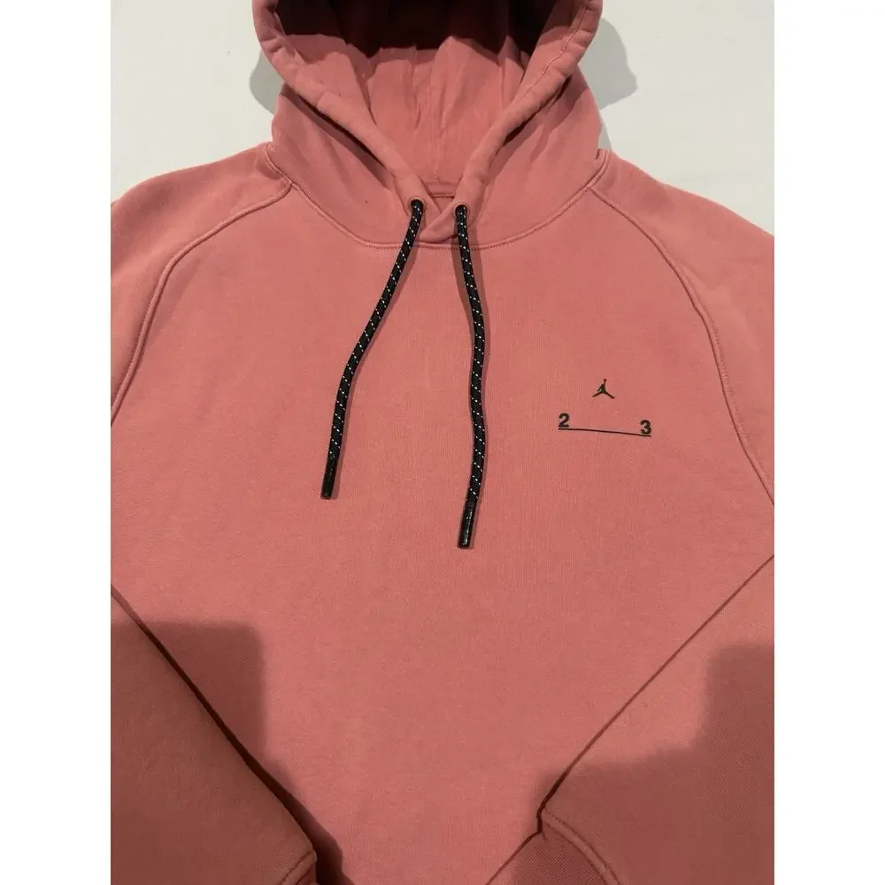Jordan 23 Engineered Mens M Pink Pullover Fleece Hoodie Pockets Jumpman DQ7881